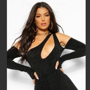 One shoulder cut out bodysuit